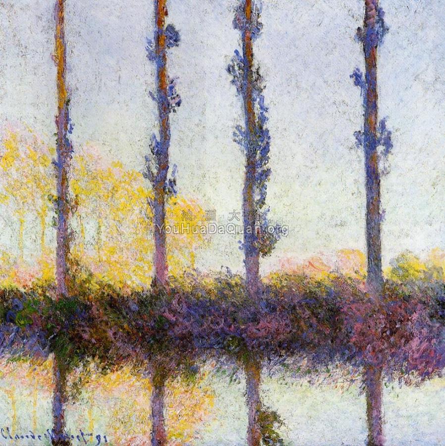 Four Trees - 克劳德·莫奈